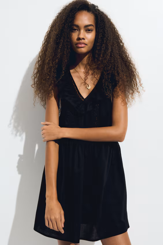 Платье из хлопка с оборкой