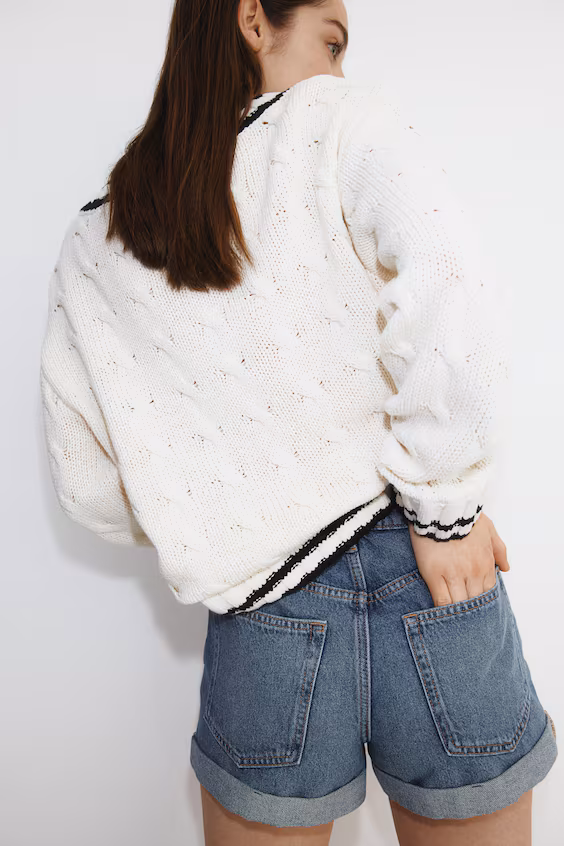 Джинсовые шорты high rise