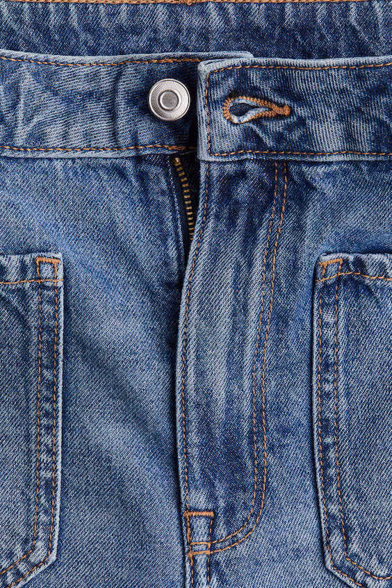 Джинсовые шорты с высокой талией