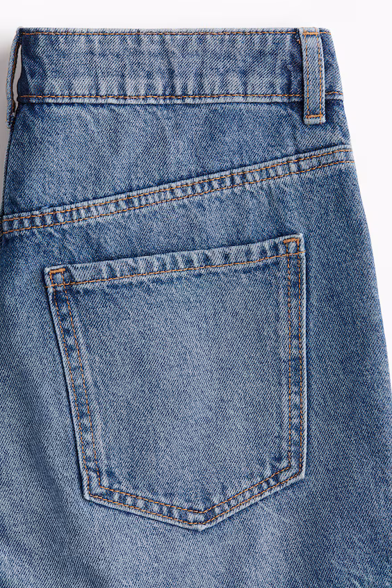 Джинсовые шорты с высокой талией