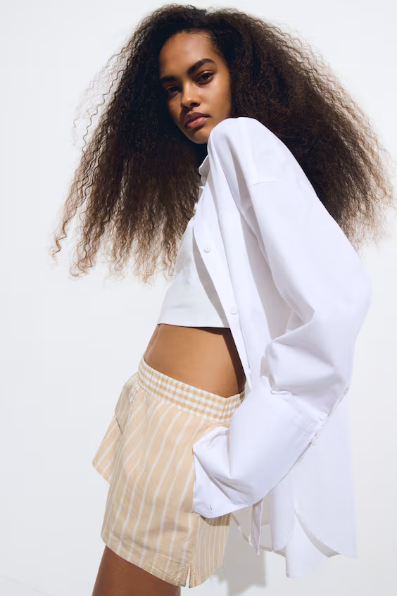 Шорты из хлопка на завязках