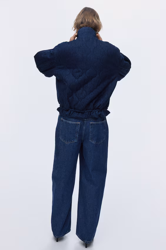 Стеганая джинсовая куртка