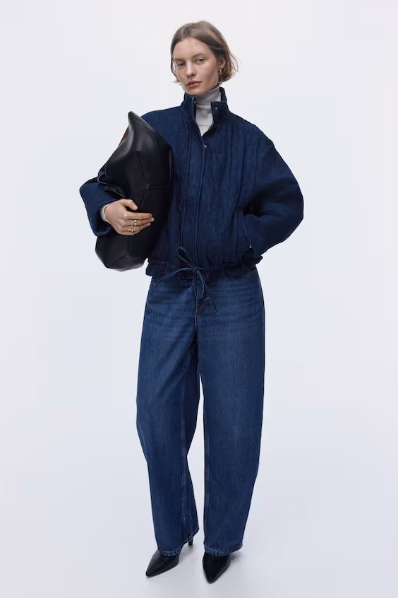 Стеганая джинсовая куртка