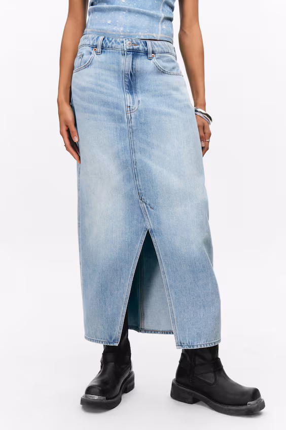 Миди юбка из джинсы