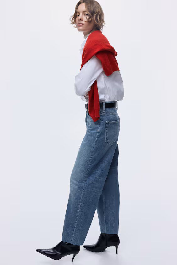 Джинсы barrel high ankle