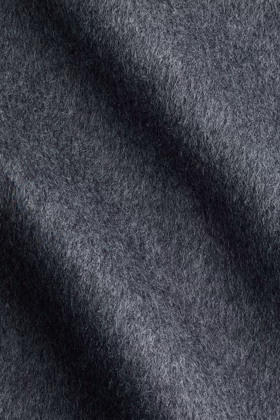 Пальто длинное из шерстяной смеси, сделанное вручную