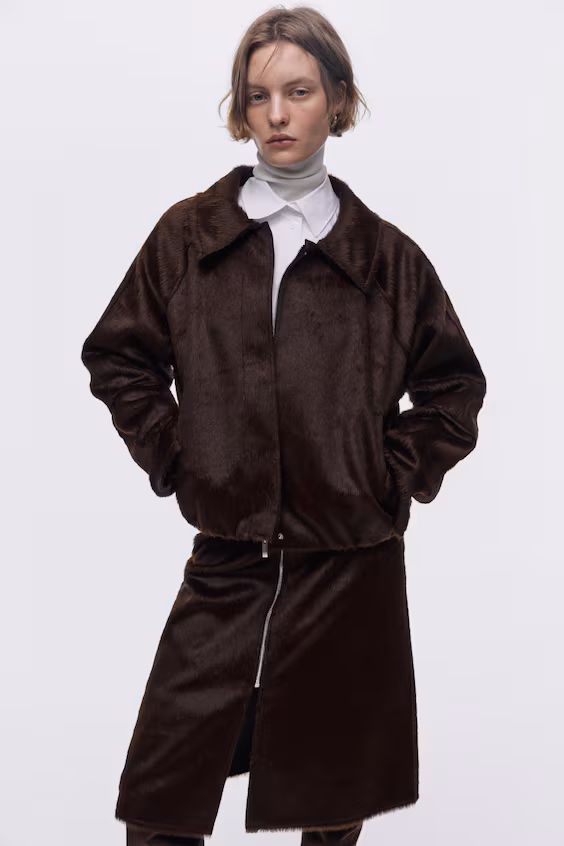 Пальто короткое с воротником