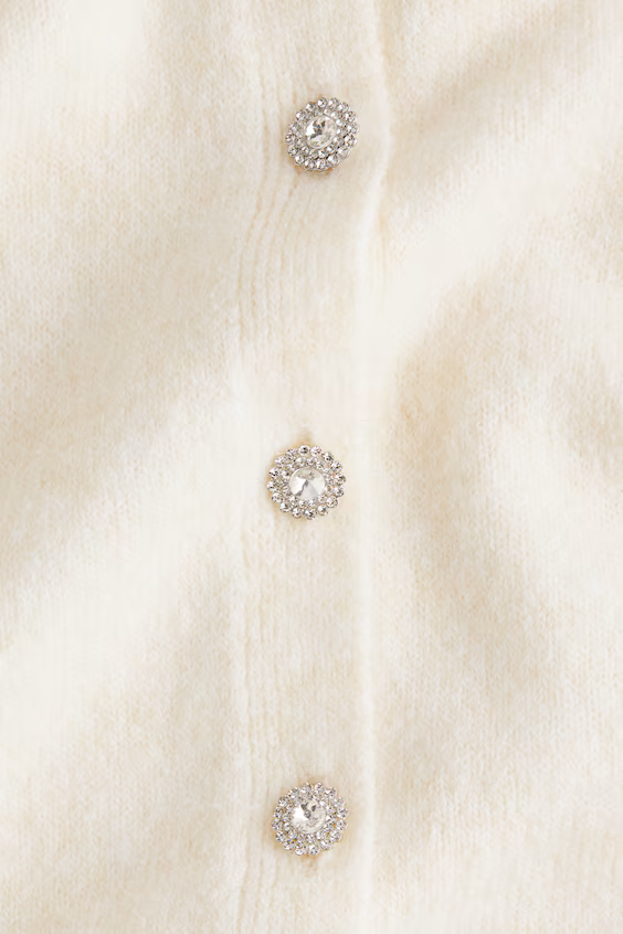 Кардиган из вязаного трикотажа с воротником