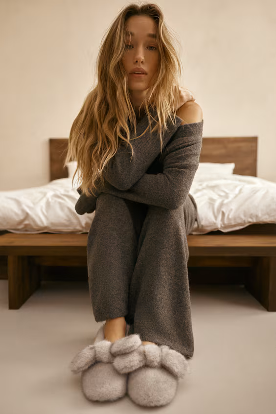 Пушистые тапочки