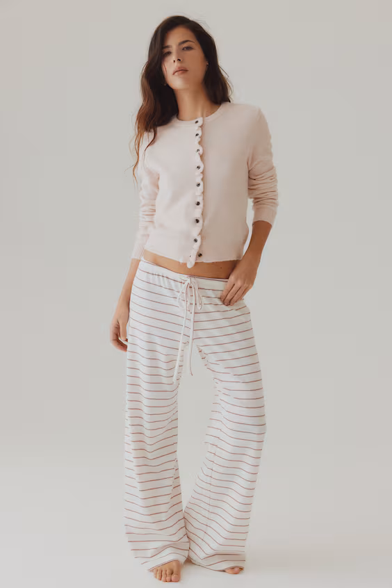 Брюки из хлопка в полоску