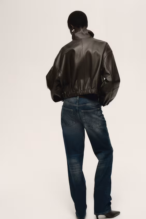 Джинсы прямого кроя высокой посадки