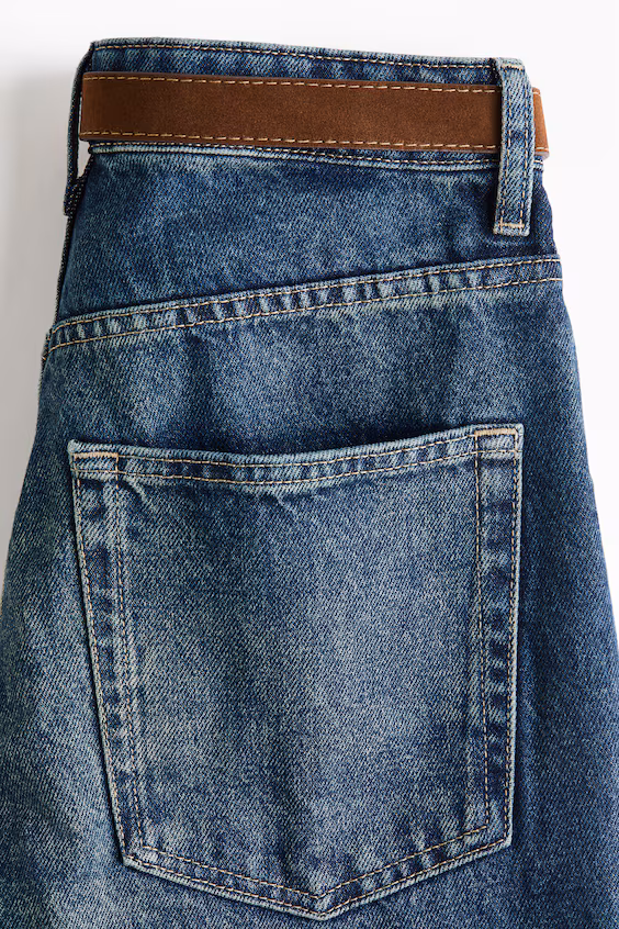 Джинсы прямого кроя высокой посадки