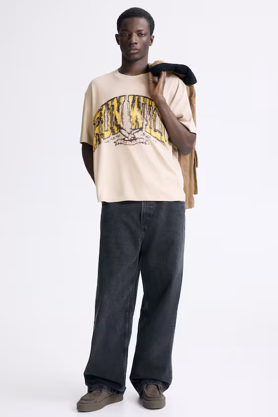 Футболка с принтом loose fit