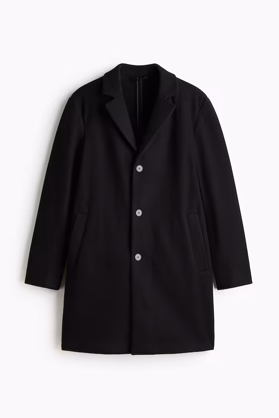 Длинное пальто с застежкой на пуговицы