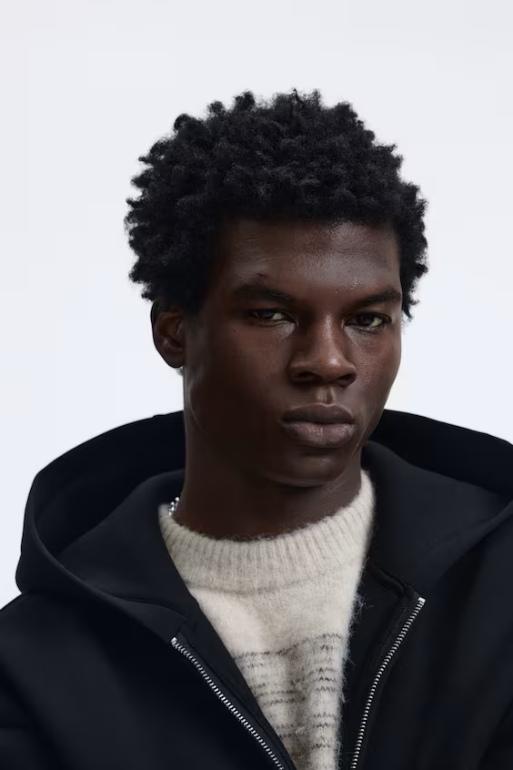 Толстовка с капюшоном из неопрена свободного кроя