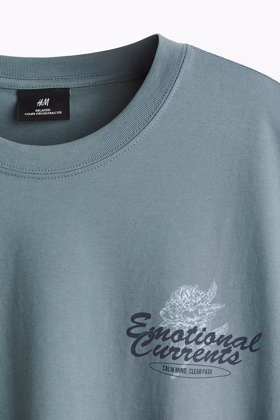 Футболка с принтом свободного кроя