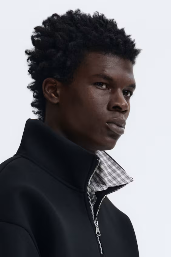 Свитшот из неопрена loose fit с молнией