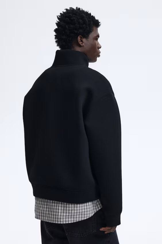 Свитшот из неопрена loose fit с молнией