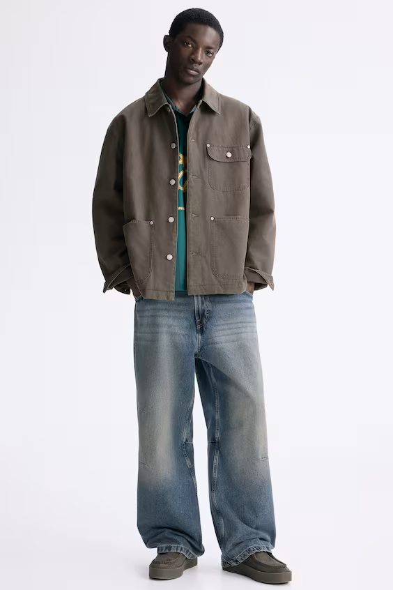 Подушечное рубашечное пальто