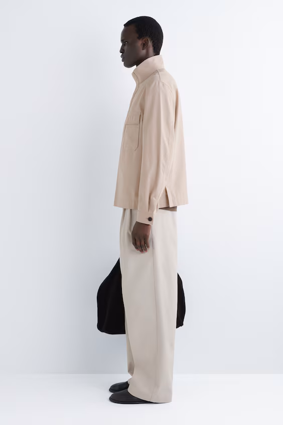 Свитер из хлопкового холста с застежкой на полу-молнии