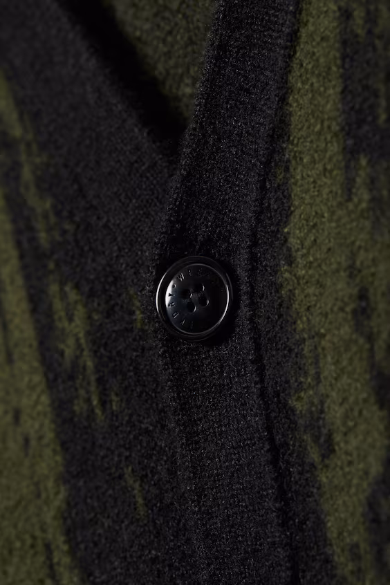 Графический трикотажный кардиган с квадратным кроем