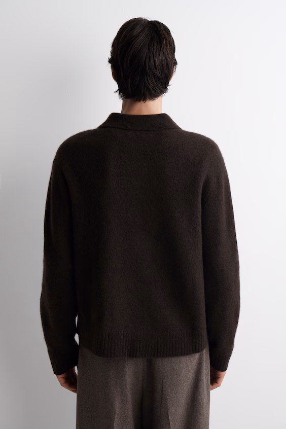 Поло из мериновой щетиной шерсти