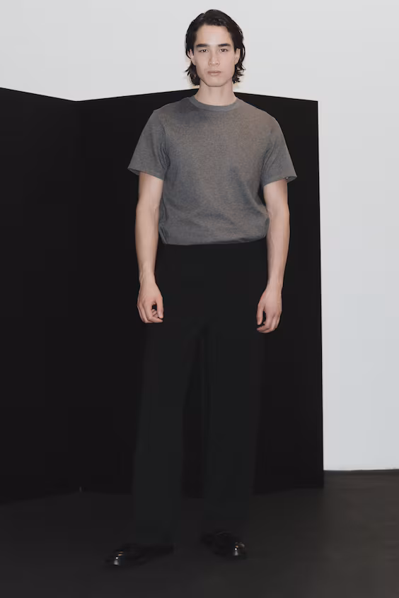 Широкие брюки с эластичным поясом и четырехсторонним растяжением