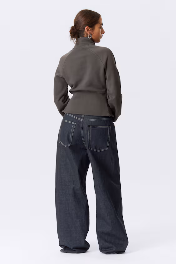 Джинсы astro средней посадки свободные с широкими штанинами