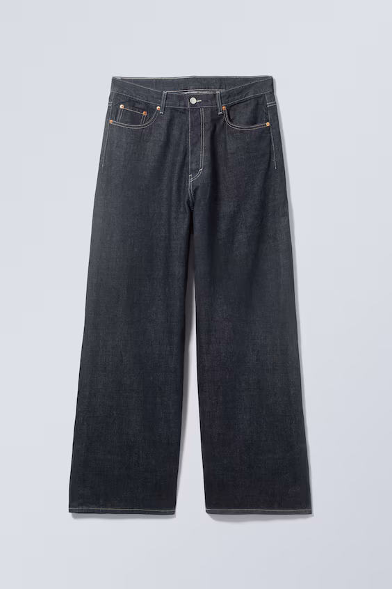 Джинсы astro средней посадки свободные с широкими штанинами