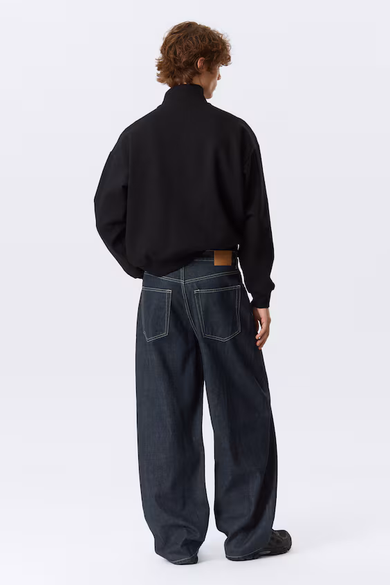 Джинсы astro средней посадки свободные с широкими штанинами