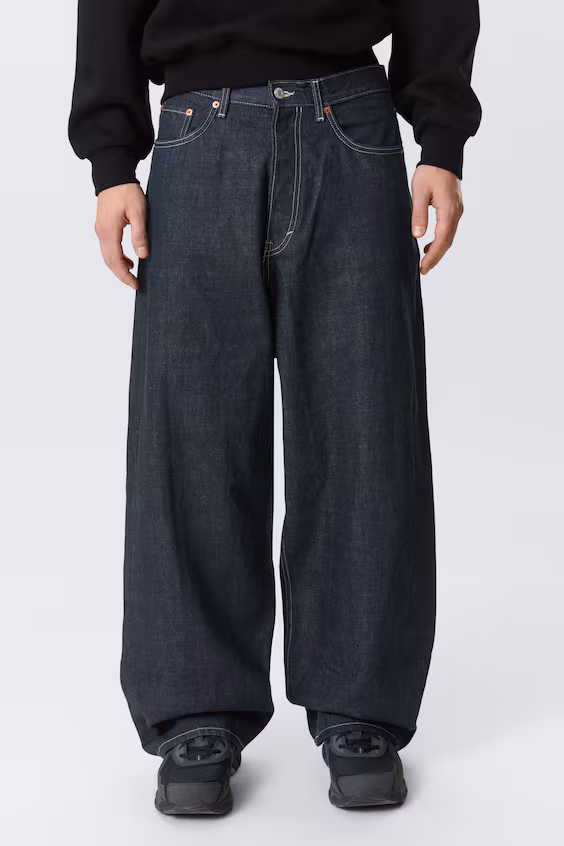 Джинсы astro средней посадки свободные с широкими штанинами