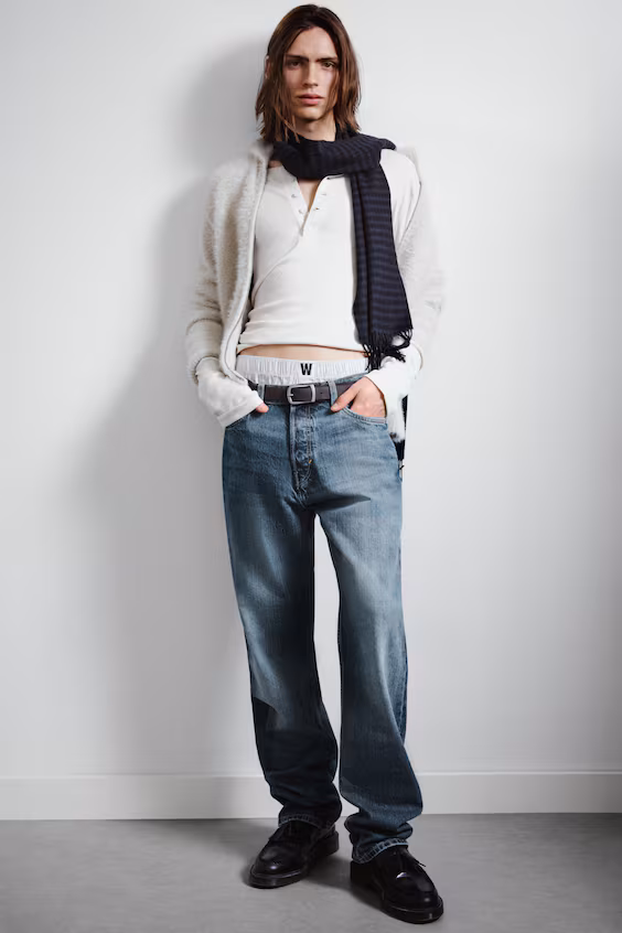 Джинсы space с средней посадкой и свободной прямой ногой