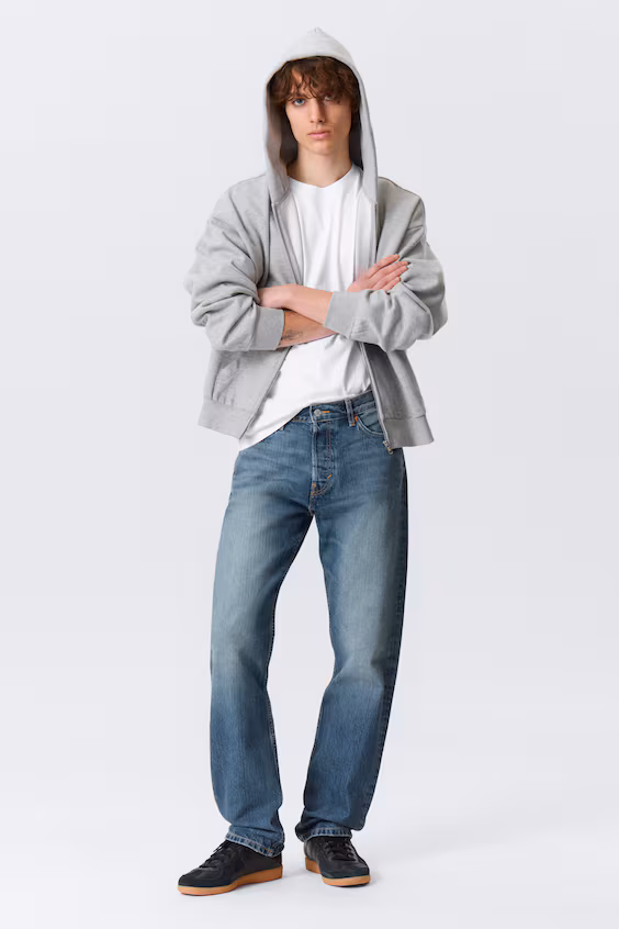 Джинсы space с средней посадкой и свободной прямой ногой