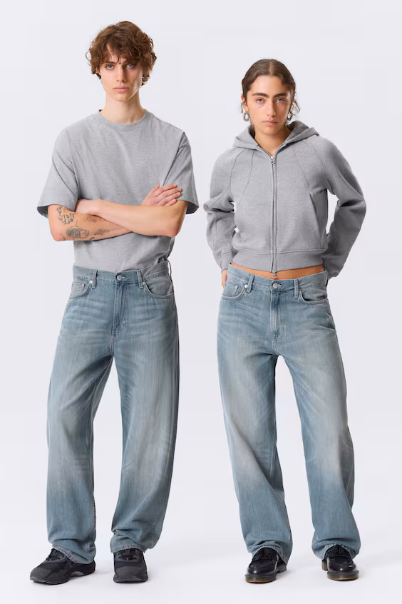 Джинсы galaxy с средней посадкой и широкой прямой ногой