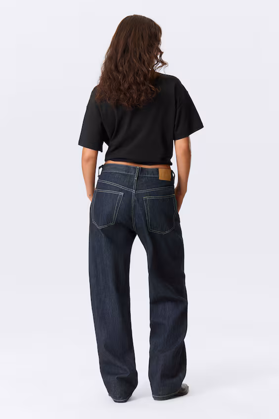 Джинсы galaxy средней посадки и широким прямым кроем