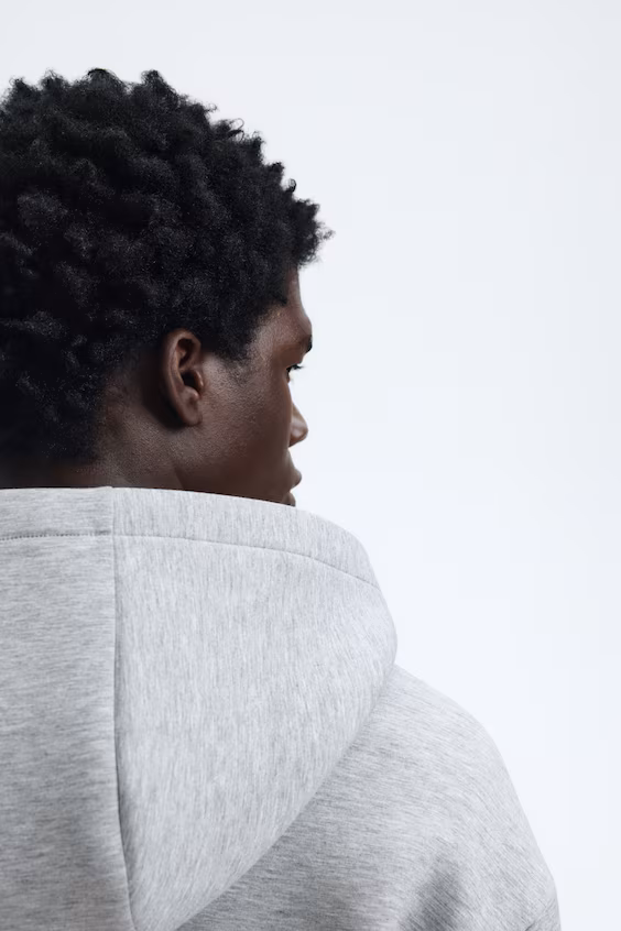 Худи loose fit из неопрена