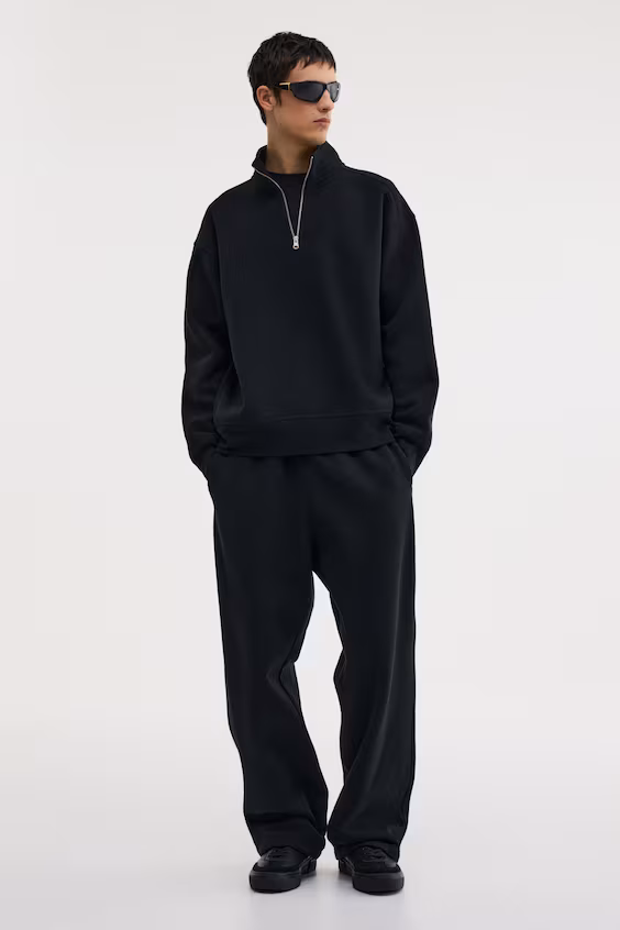 Свитшот с застёжкой на молнии свободного кроя