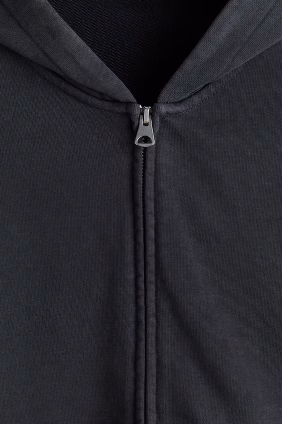 Пальто с капюшоном и молнией свободного кроя