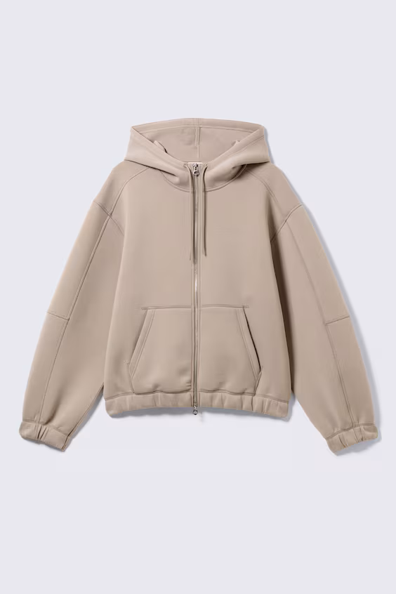 Толстовка с высоким воротником и молнией из неопрена loose fit