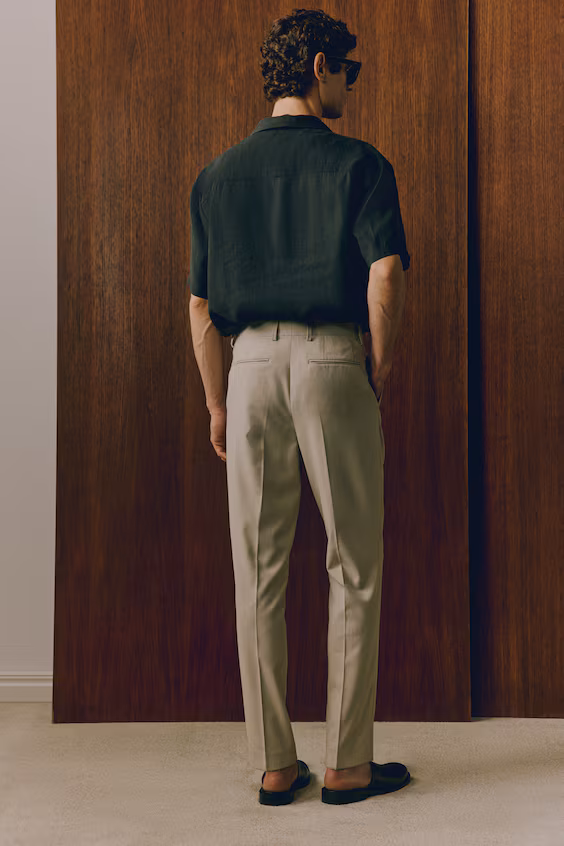 Брюки строгие slim fit h&m