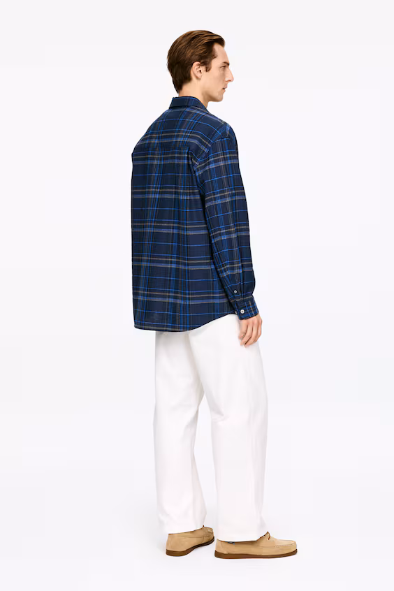 Рубашка из фланели в свободном стиле