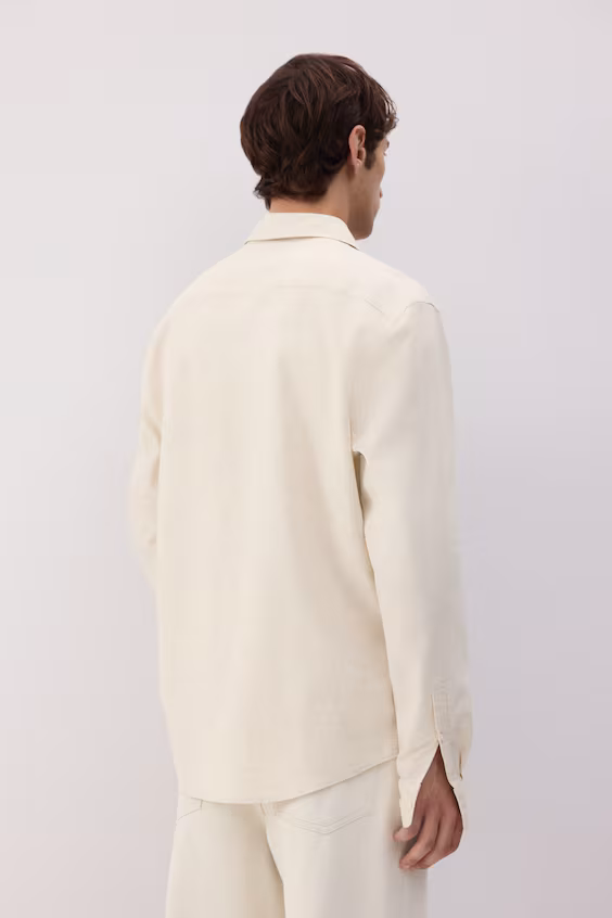 Рубашка из смеси льна regular fit