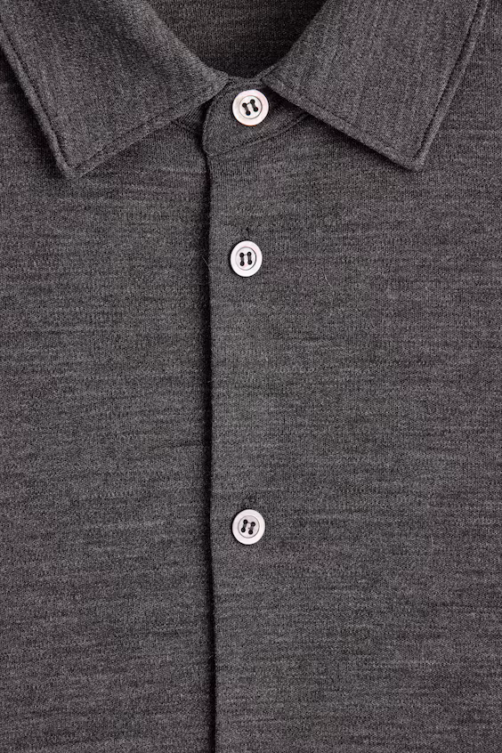 Рубашка из вязаного меланжевого джерси