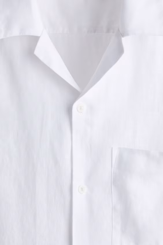 Льняная рубашка regular fit курортного стиля