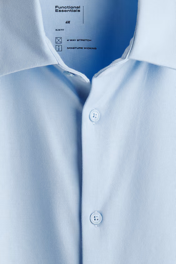 Рубашка slim fit с технологией four-way stretch