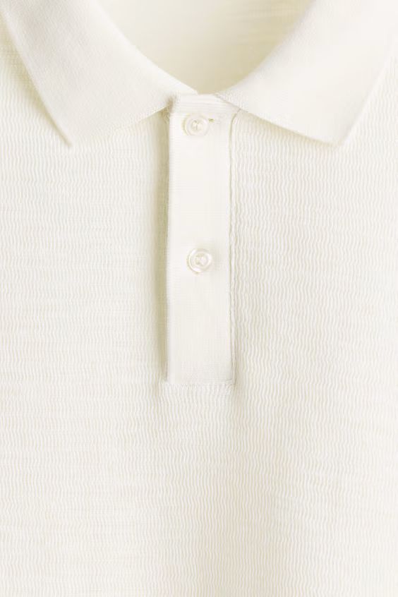 Поло из жаккардовой ткани с узким кроем