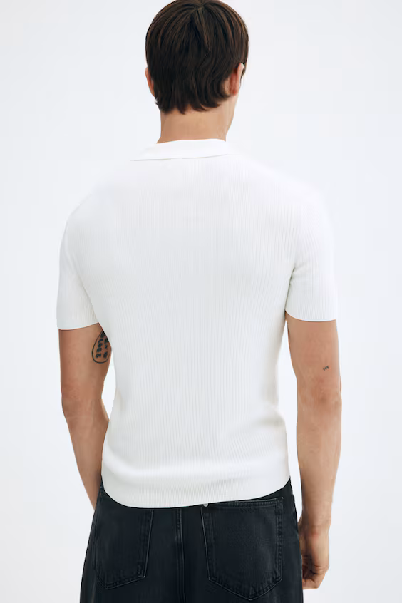 Поло с молнией slim fit