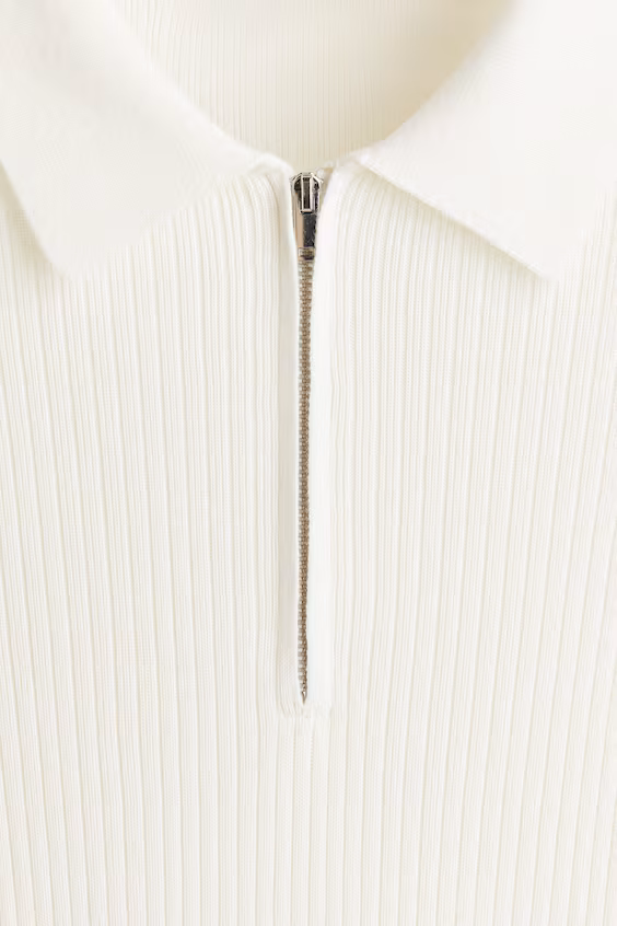 Поло с молнией slim fit