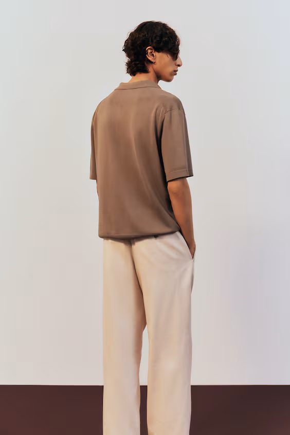 Поло из тонкой вязаной ткани regular fit