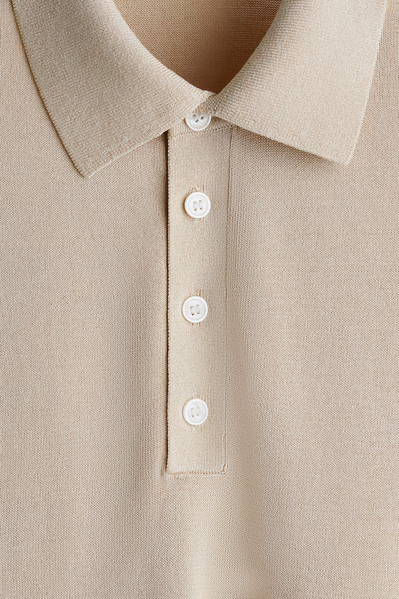 Поло из тонкой вязаной ткани regular fit